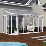 veranda en polycarbonate 4 x 3 m - chalet-jardin